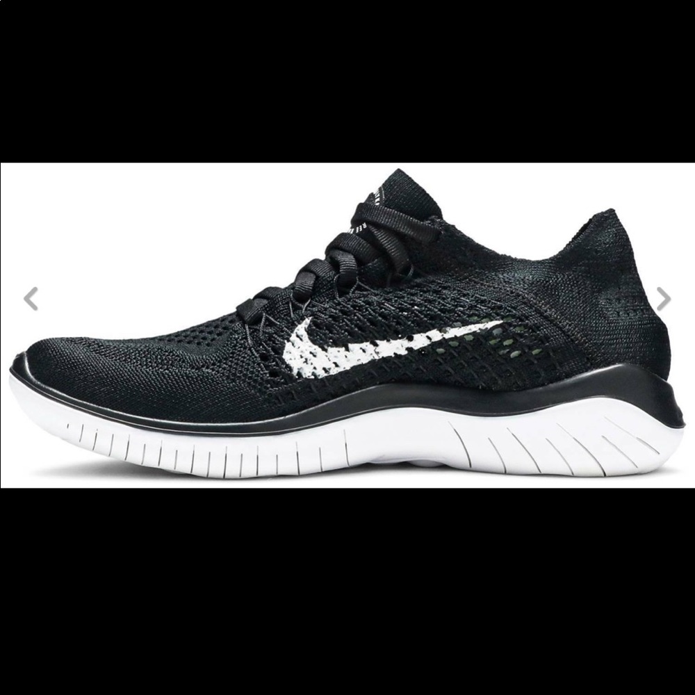 Nike Free RN Flyknit 2018 'Black' Women’s - Picture 4 of 6